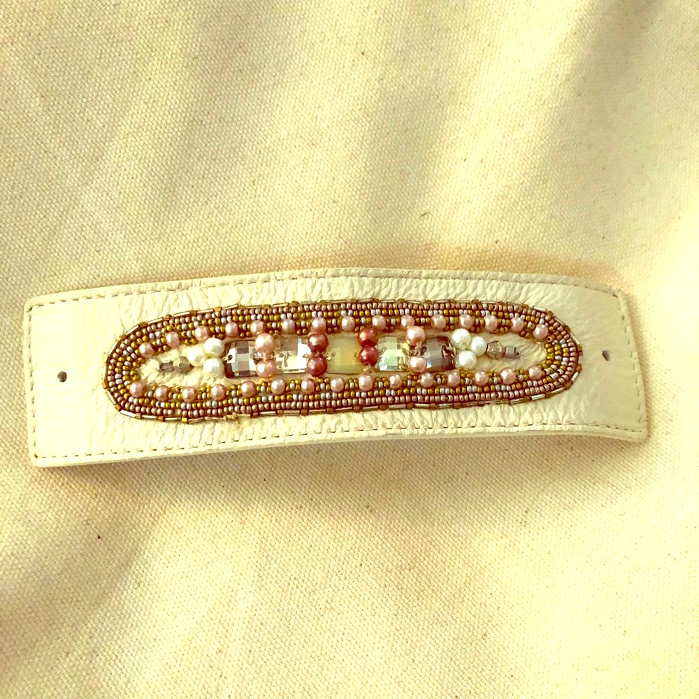 Brighton Christo Mandela wide cuff beaded strap